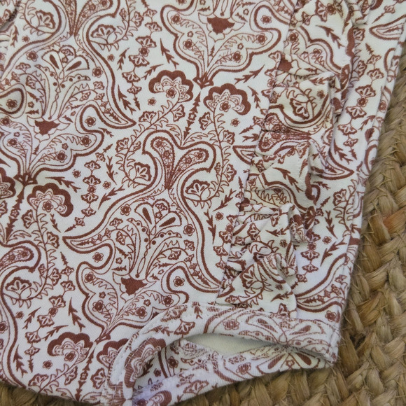 Kate Quinn Sleeveless Baby Romper – Rust Paisley Print, 18months - Picture 2 of 3